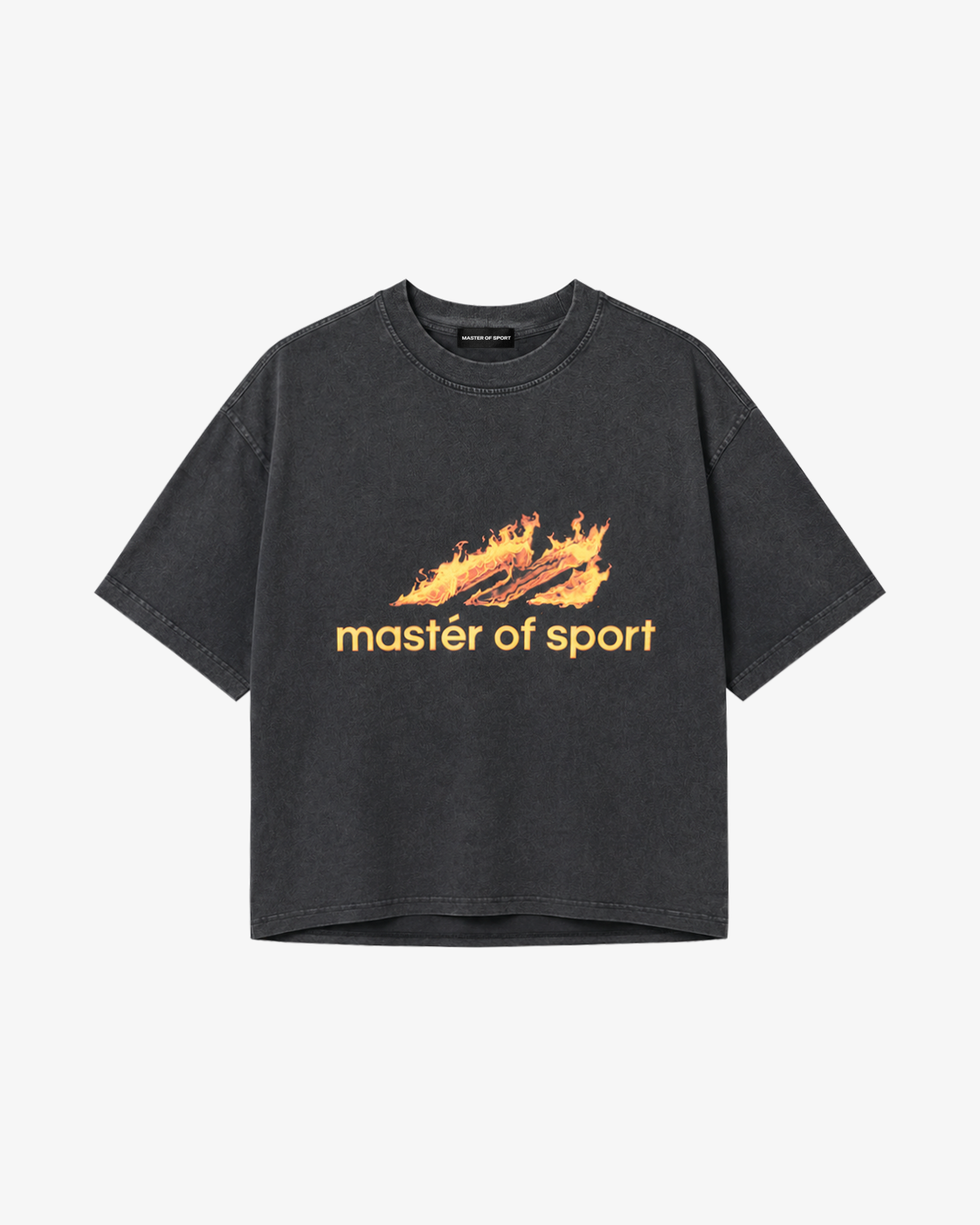 Master of Sport Fire Logo Tee, Black