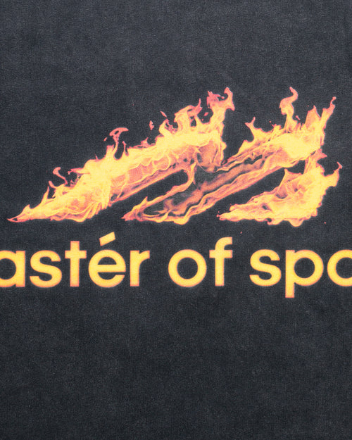 Master of Sport Fire Logo Tee, Black