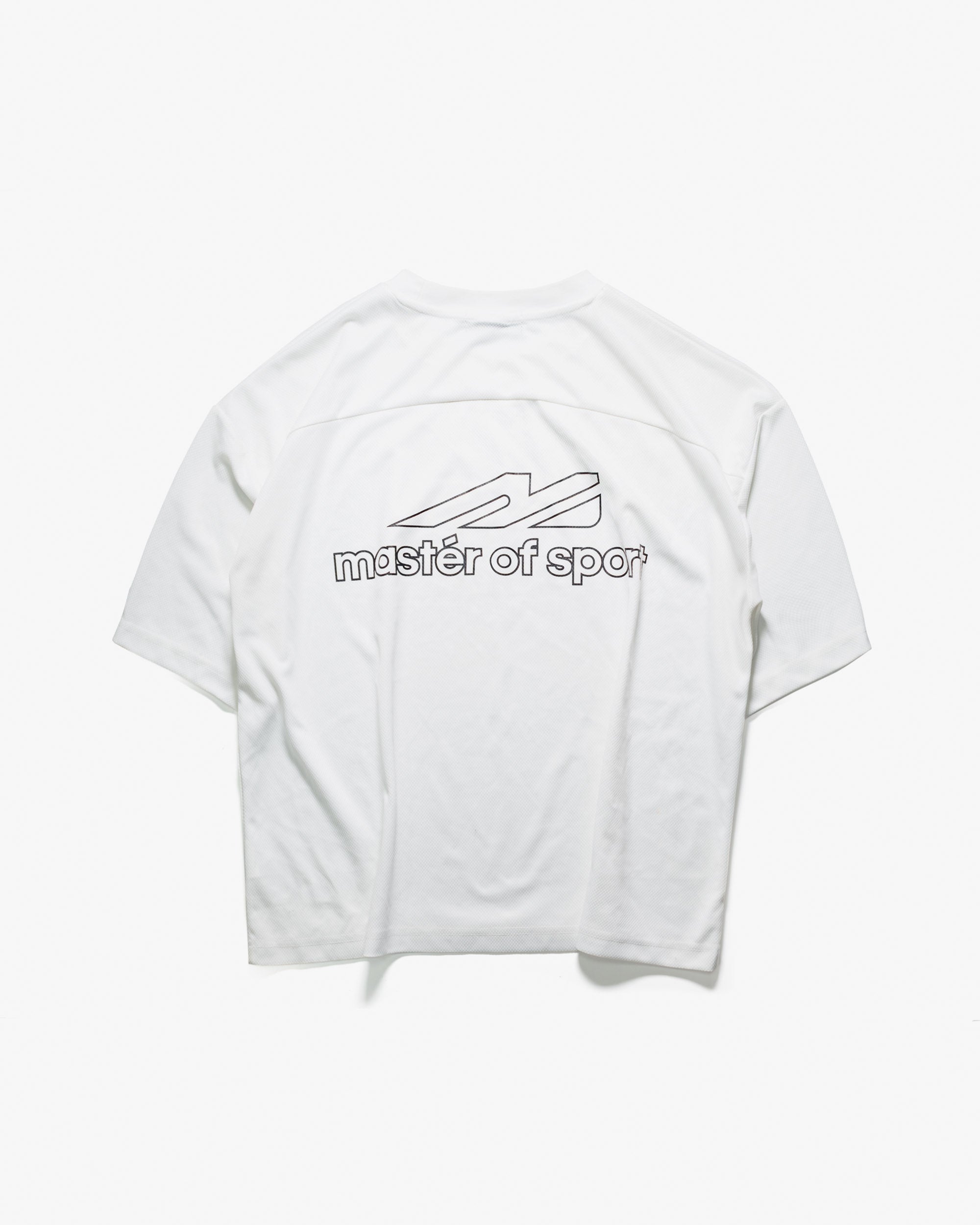 Master of Sport Legacy Logo Box Fit Mesh Tee, White