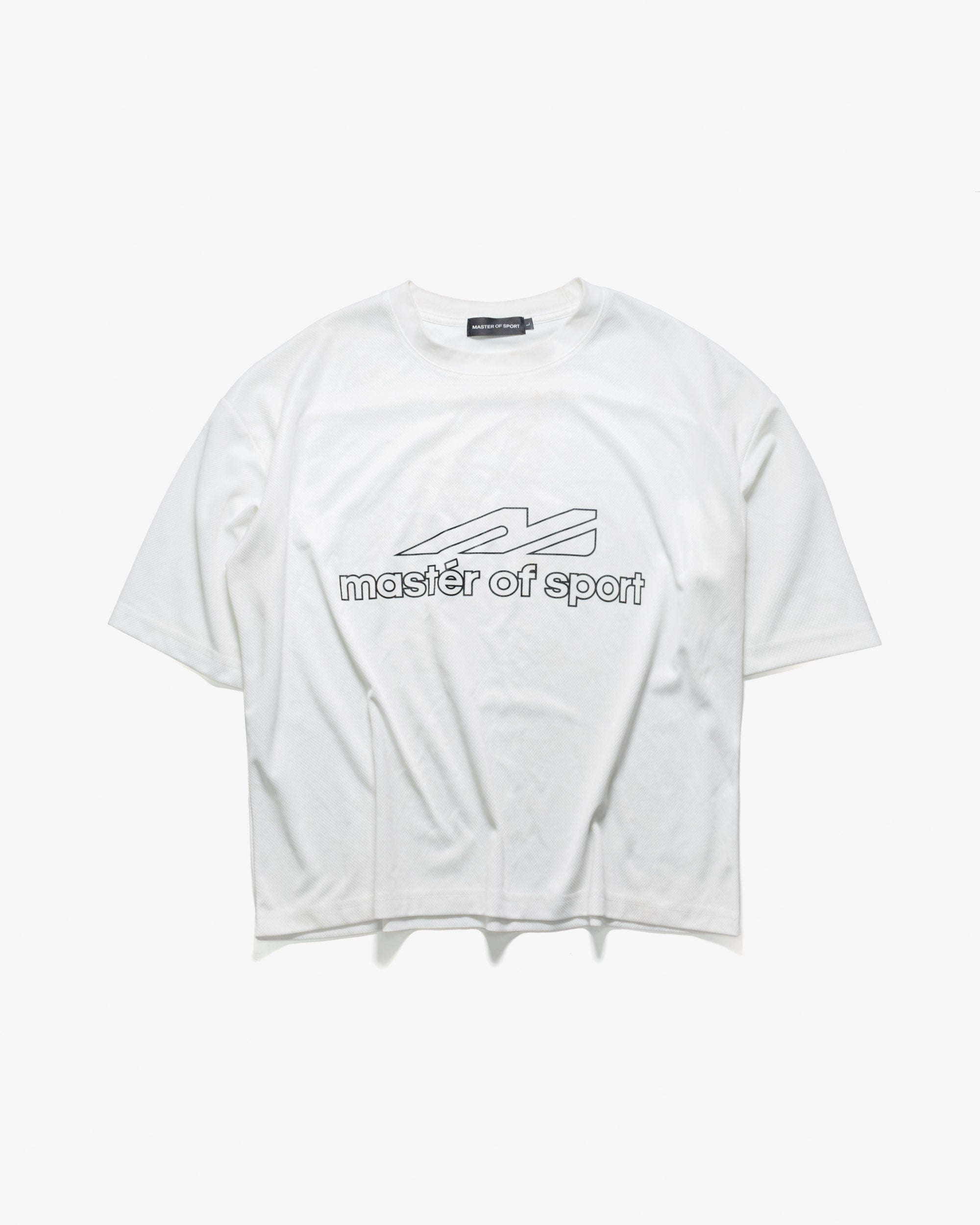 Master of Sport Legacy Logo Box Fit Mesh Tee, White