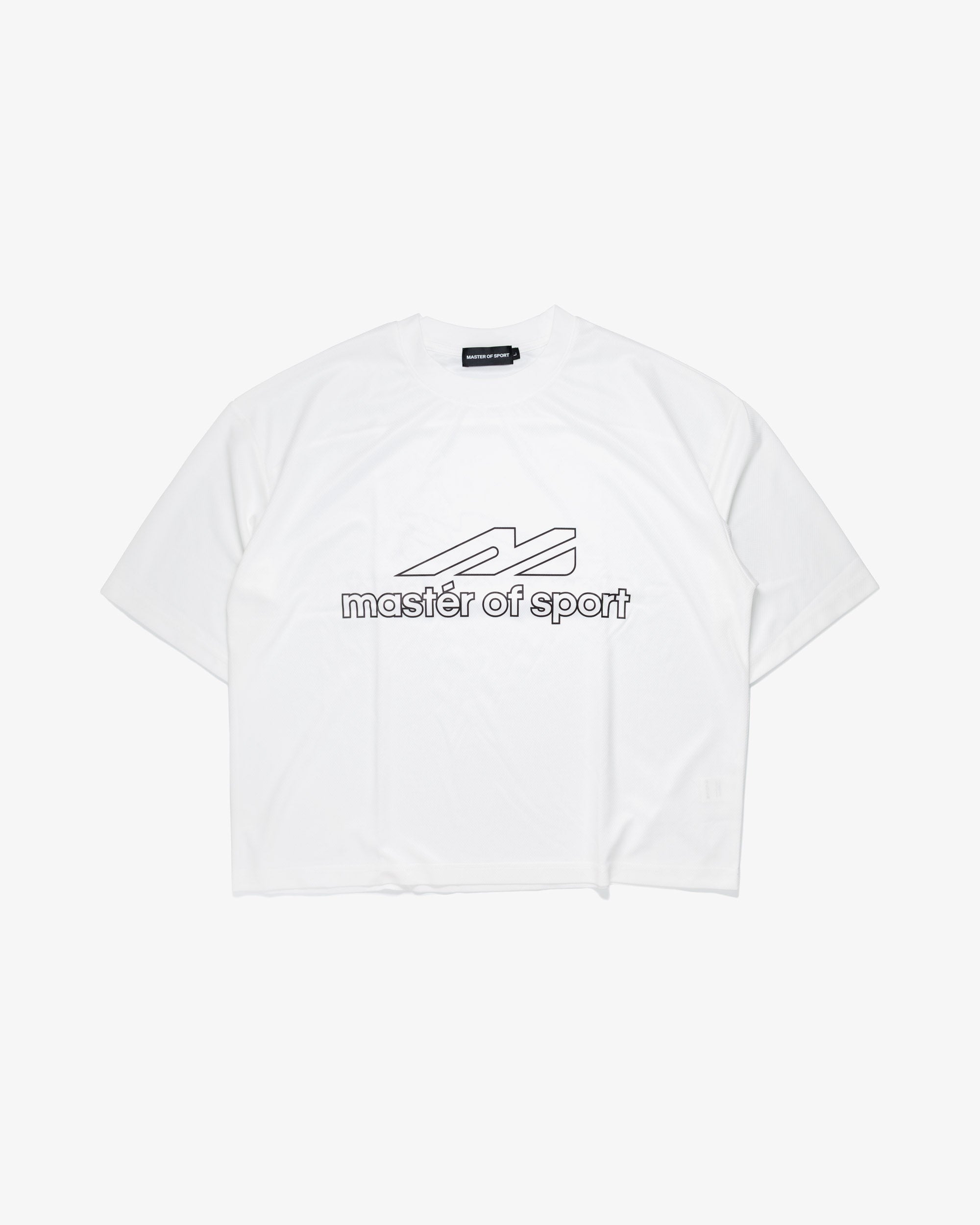 Master of Sport Legacy Logo Box Fit Performance Tee, White